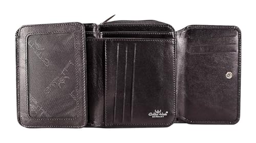 Golden Head Colorado Reißverschluss-Börse 11 cm schwarz Leder