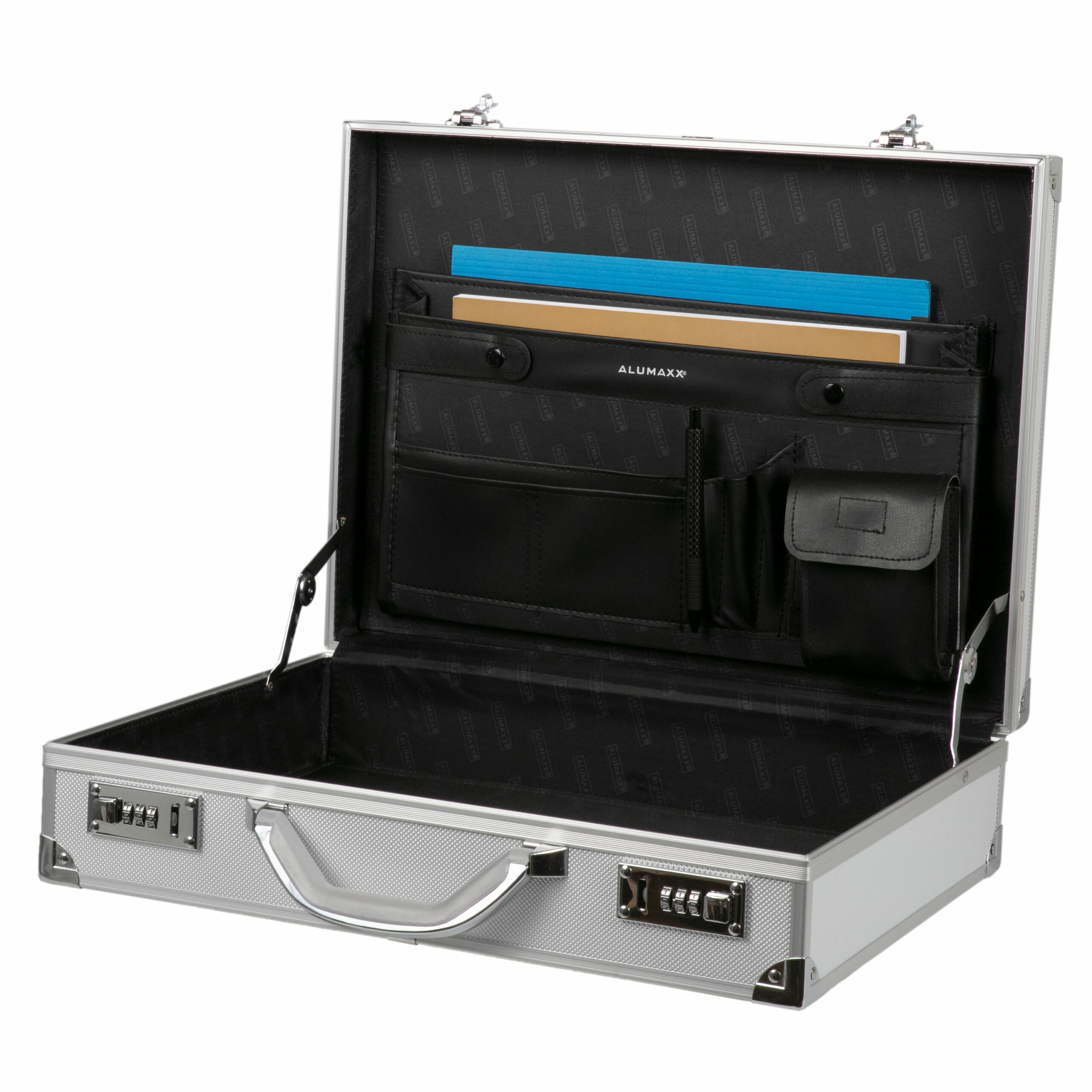 Alumaxx Octan Attachékoffer Aluminium silber Zahlenschloss