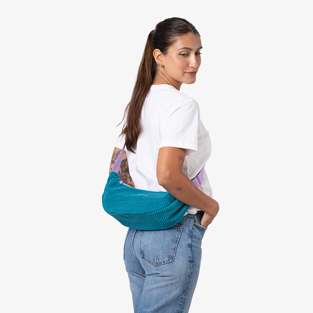 Paprcuts Valencia Roundbag Cord Petrol Violet vegan
