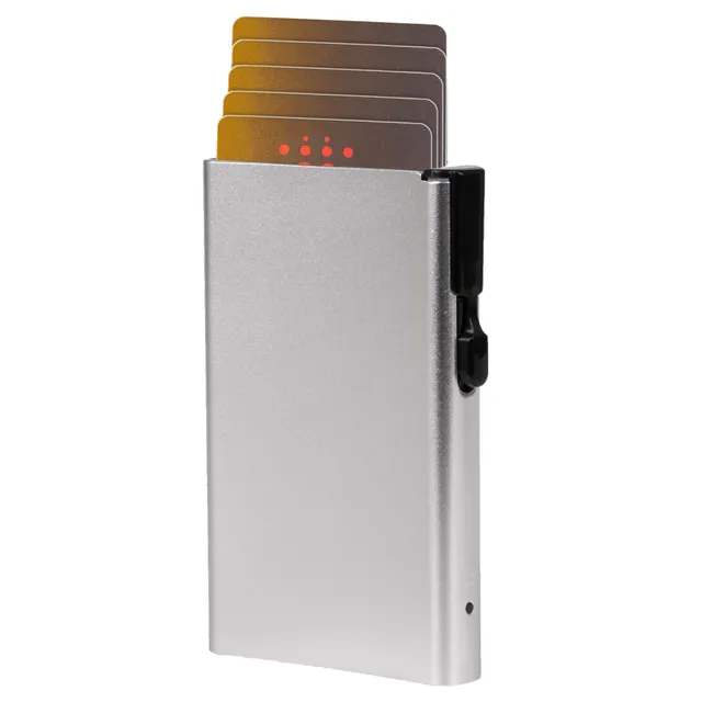 Alumaxx Clicksafe Tresor Kartenetui Alu Silber 8 Karten