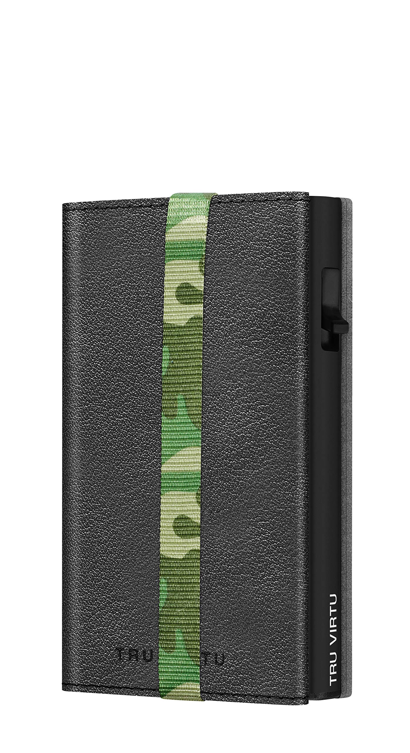 Tru Virtu Wallet Click & Slide Karten-Portemonnaie Croco Black