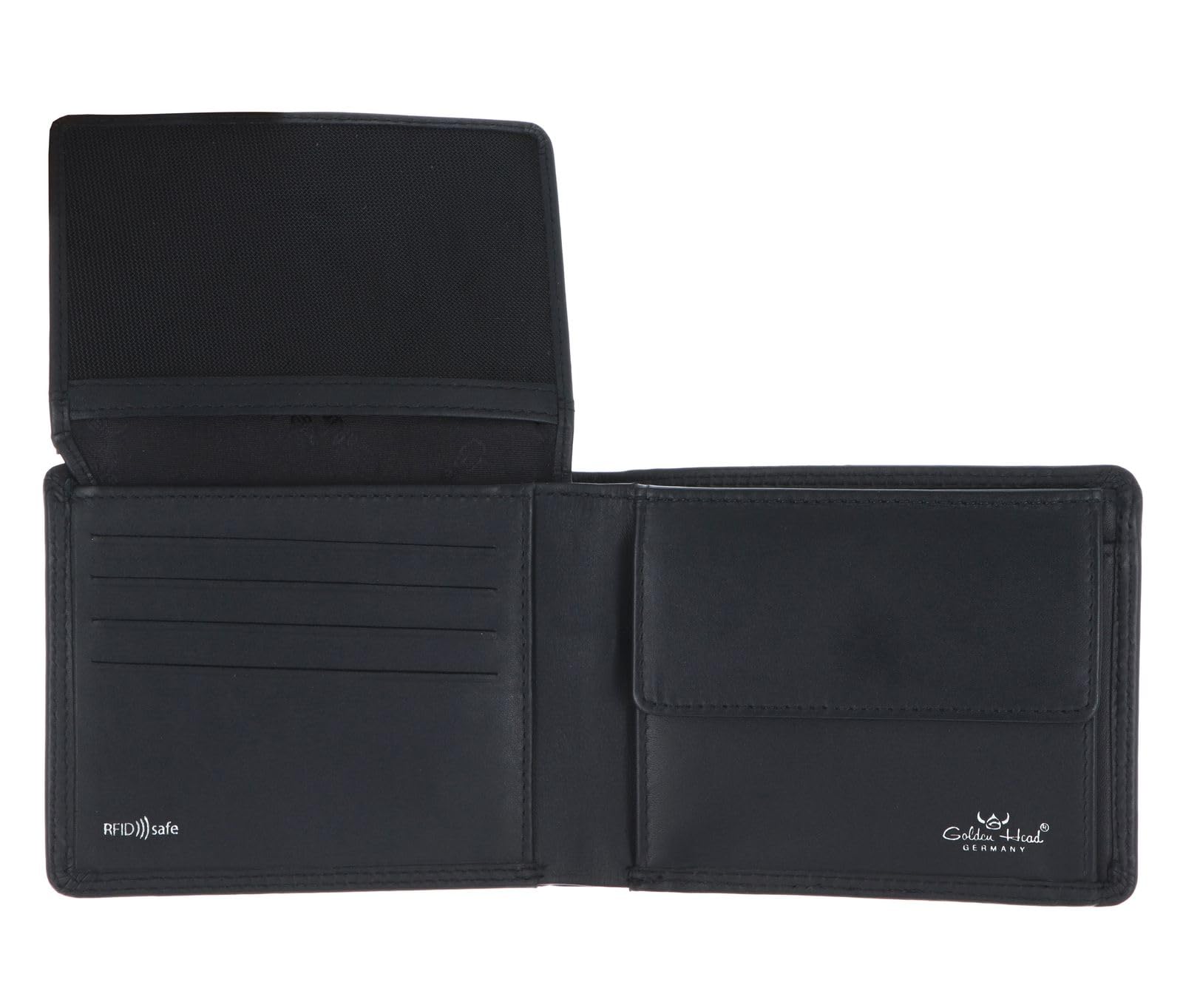 Golden Head Polo 1420 Scheintasche Leder Schwarz RFID