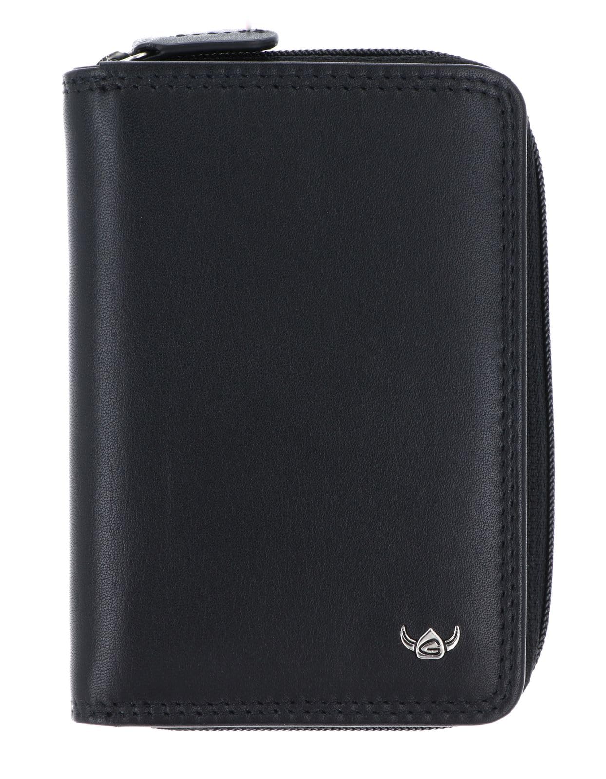 Golden Head Polo 3317 Geldbörse Leder Schwarz RFID Reißverschluss