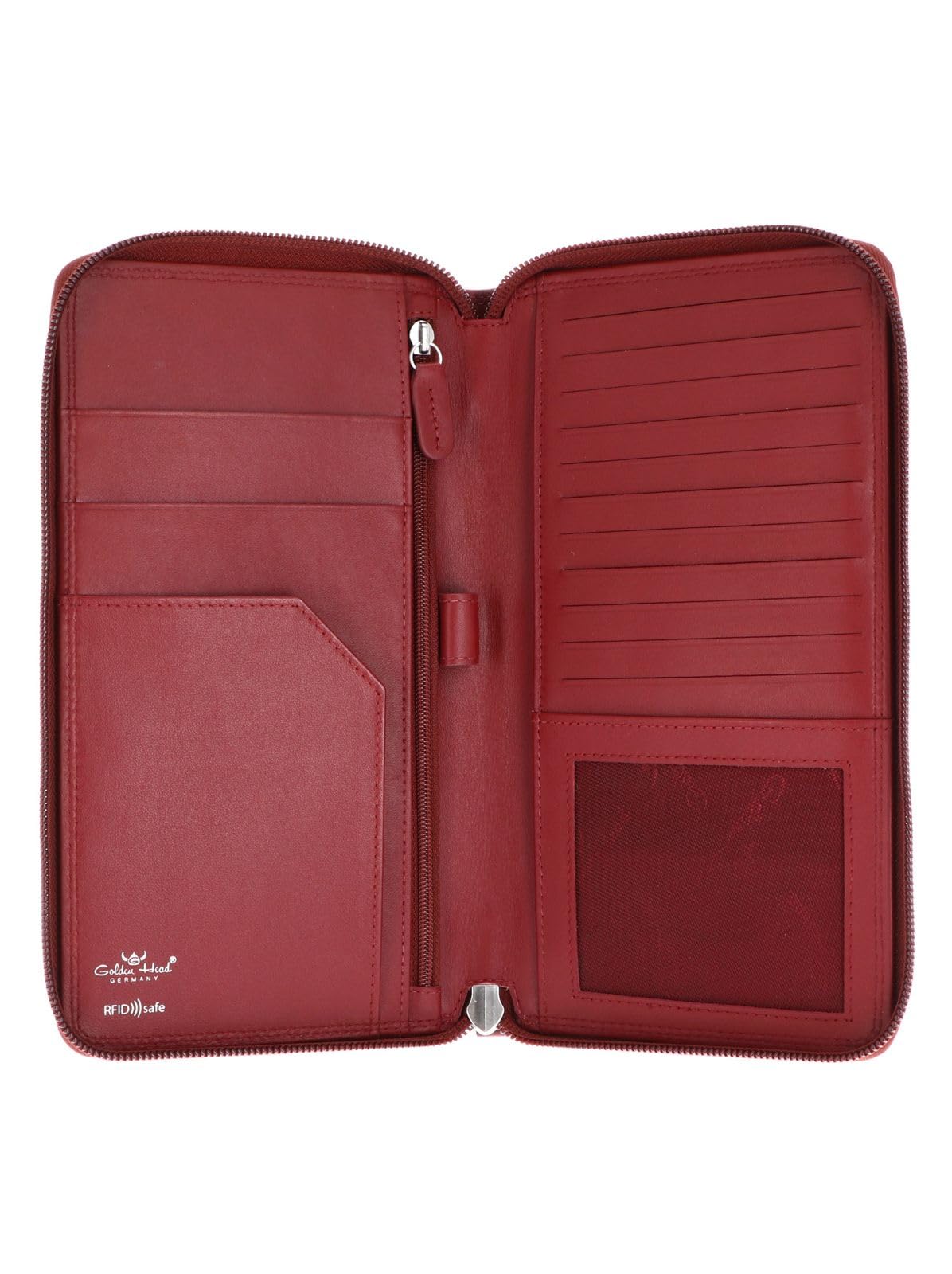 Golden Head Polo 4487 Reiseetui Rot RFID Leder