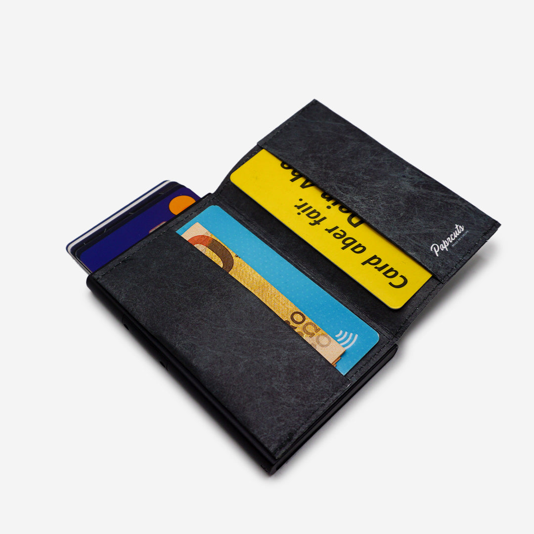 Paprcuts RFID Alu Kartenetui Just Black Portemonnaie schwarz RFID
