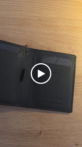 Jaimie Jacobs Slimstar Geldbeutel Leder Schwarz mit Münzfach RFID
