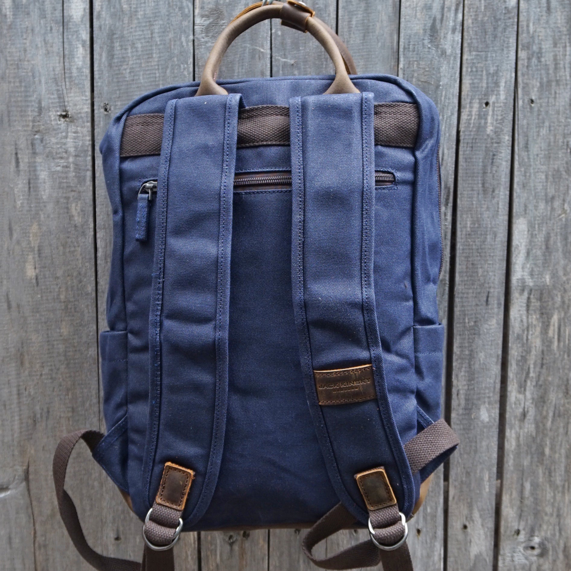 Jack Kinsky Dakar 6 Rucksack Navy Canvas Notebookfach