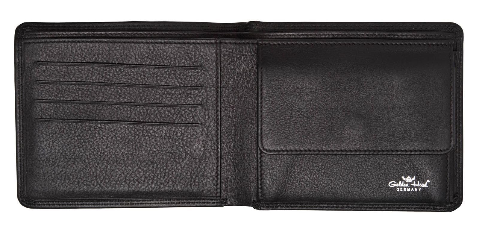 Golden Head Polo Scheintasche Schwarz Leder 12x10 cm Herren