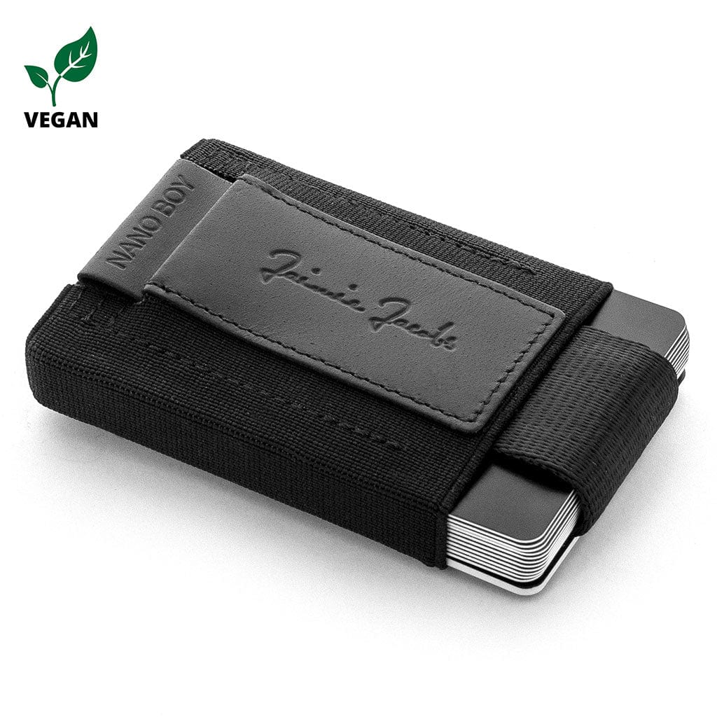 Jaimie Jacobs Nano Boy Slim Geldbörse Vegan Black Münzfach