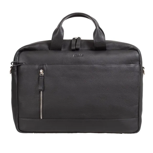 Alumaxx Tiber Laptoptasche schwarz Leder 15 Zoll