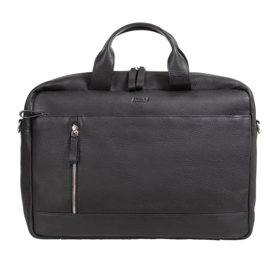 Alumaxx Tiber Laptoptasche schwarz Leder 15 Zoll