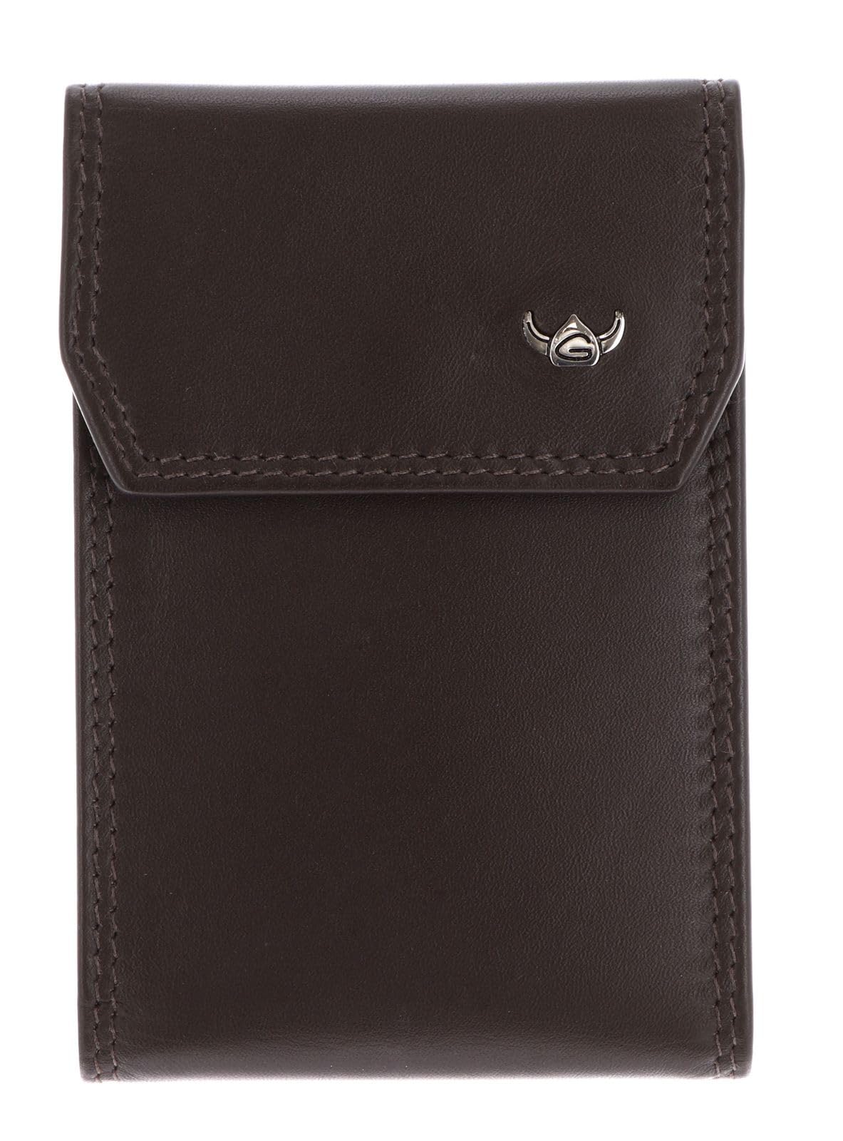 Golden Head Polo 4425 Kartenetui Dunkelbraun RFID Knopf