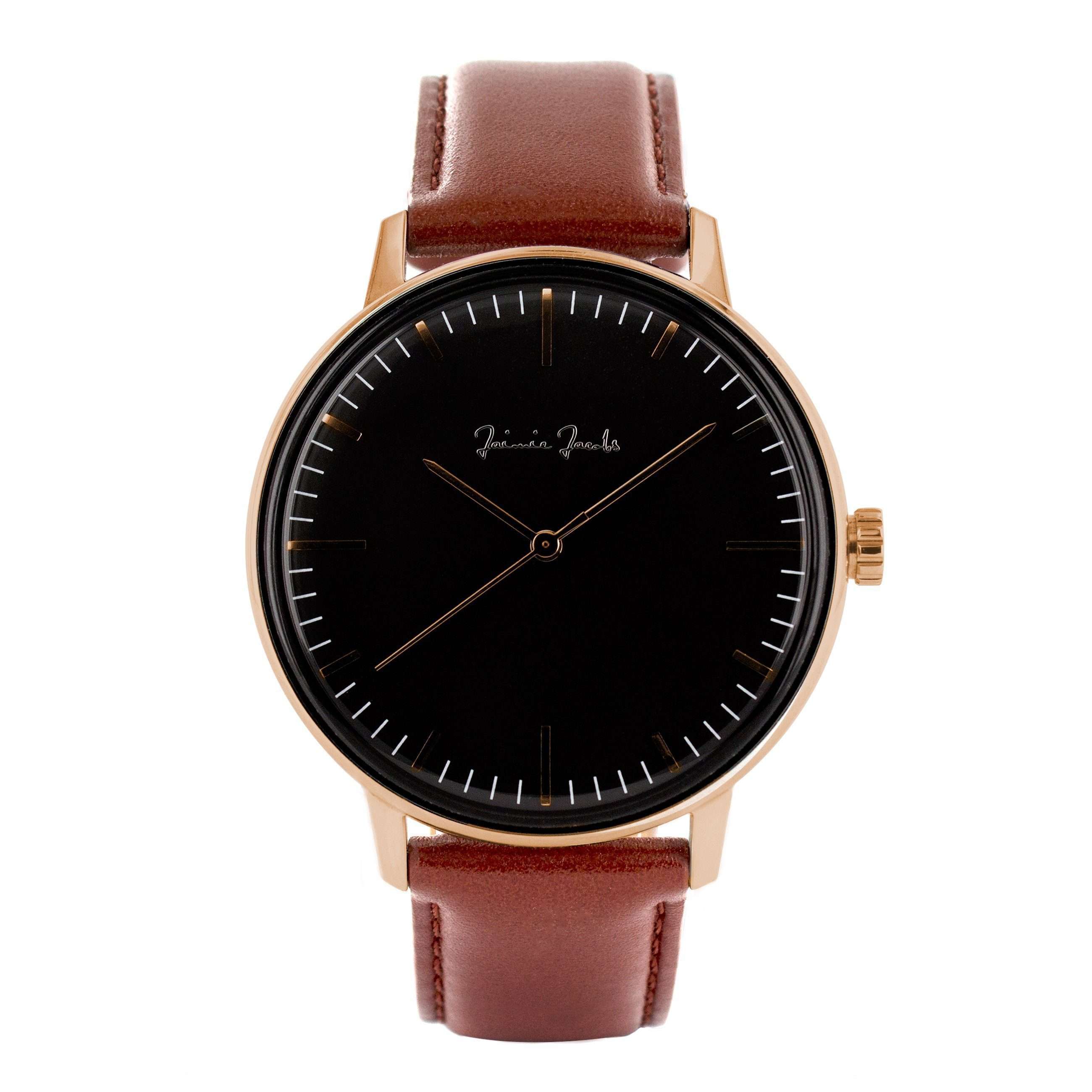 Jaimie Jacobs Watch Schwabing Midnight Uhr Silber Leder