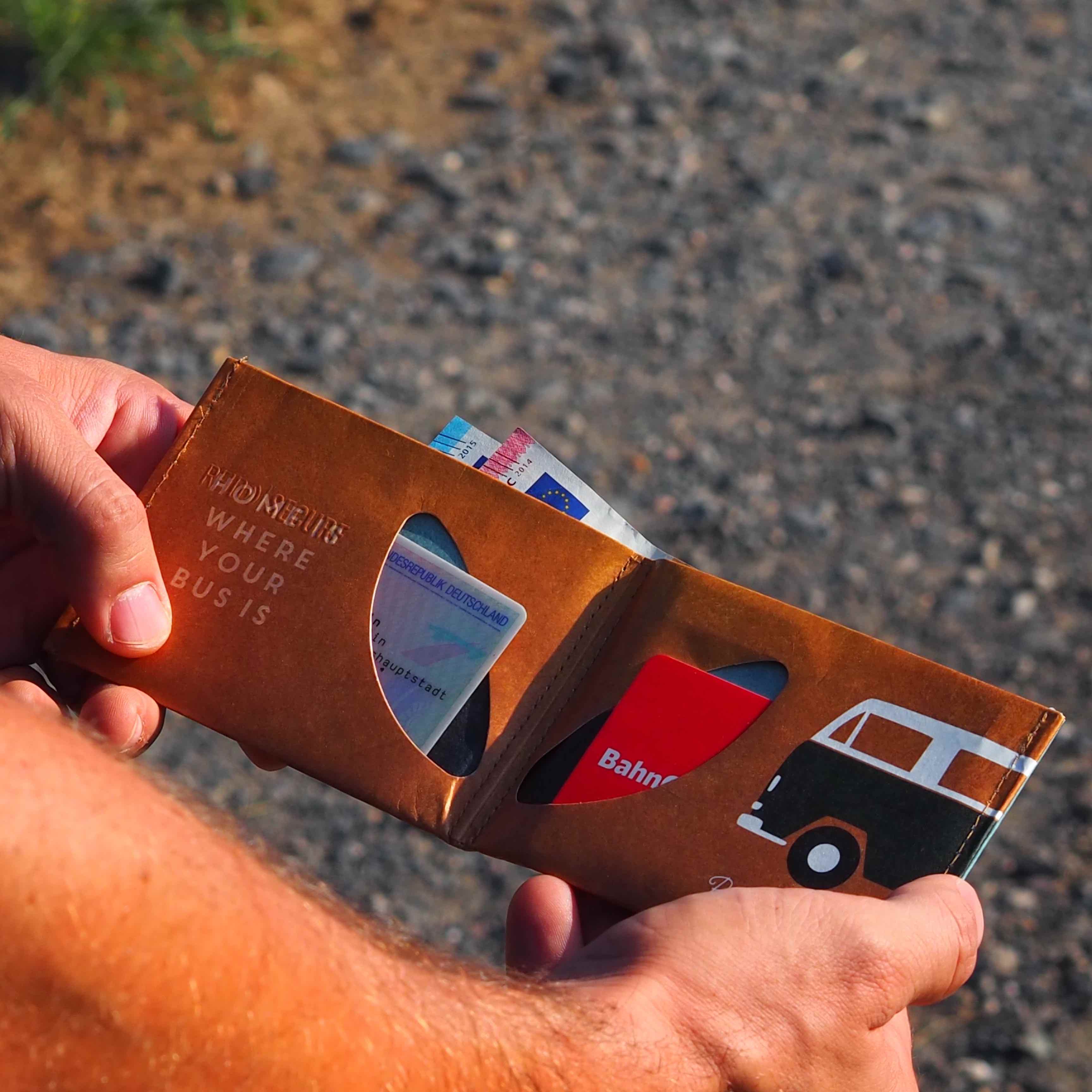 Paprcuts RFID Wallet Vanlife Portemonnaie Tyvek vegan