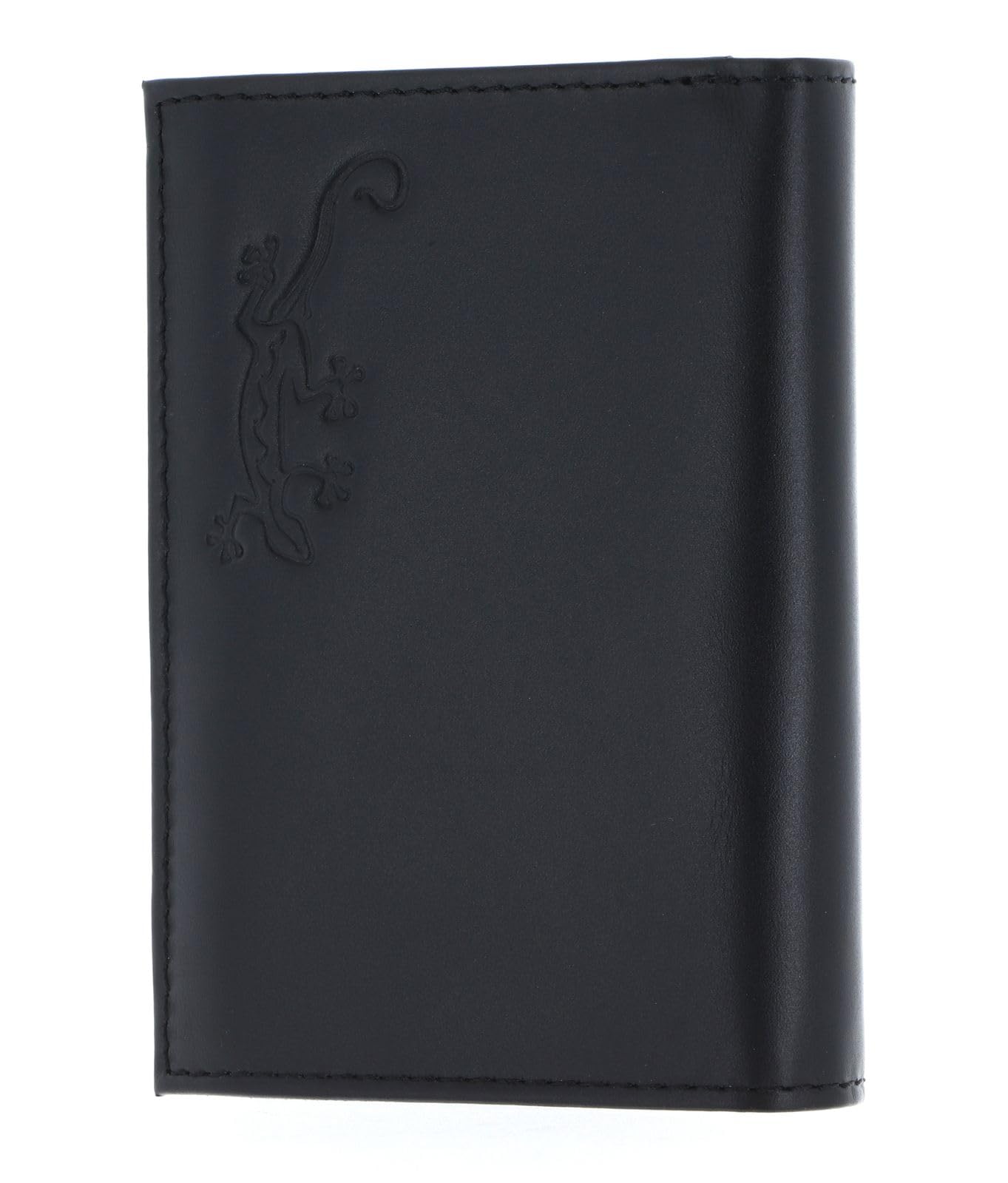 oxmox Leather Kombibörse Lizard Black Rindsleder RFID