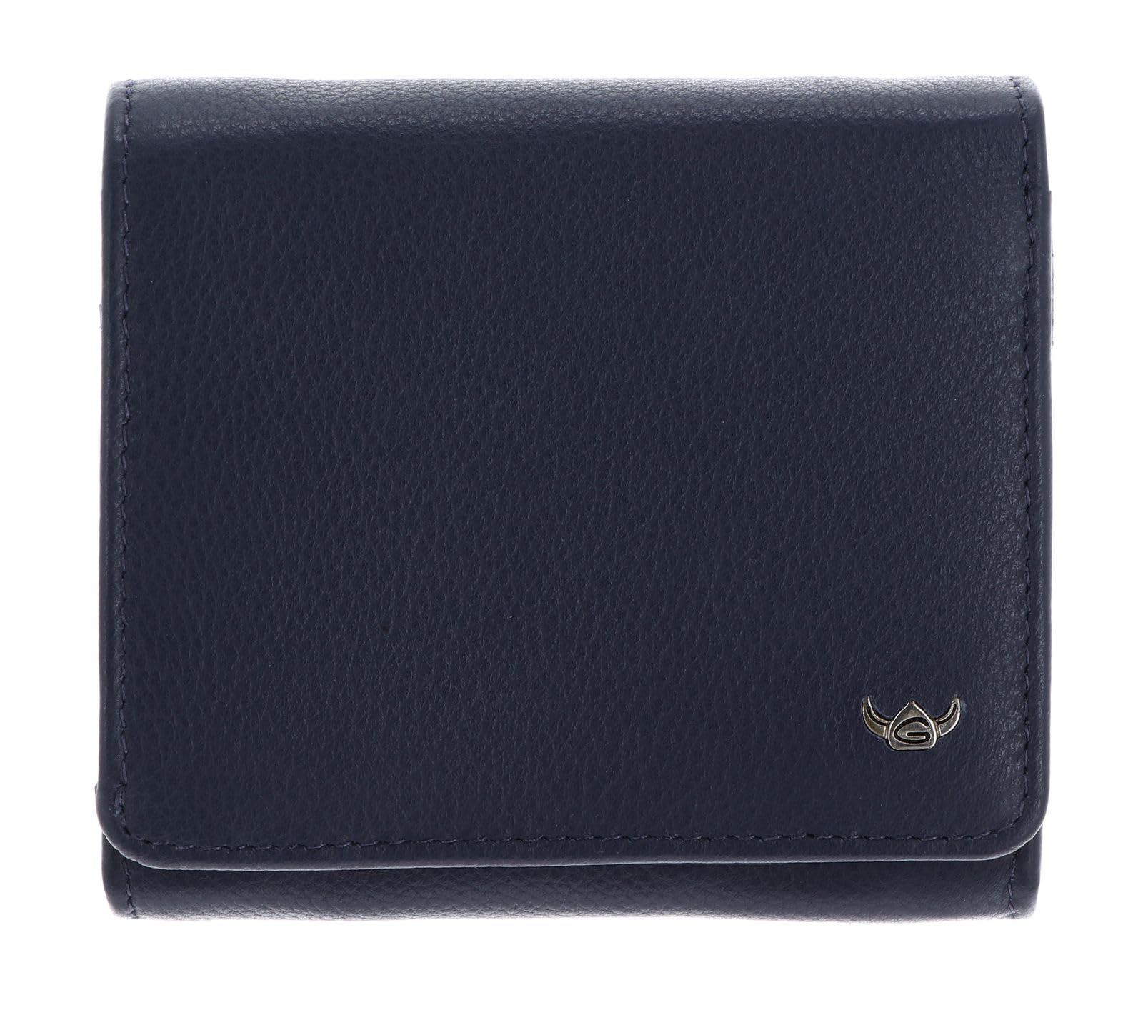 Golden Head Madrid Geldbörse Rindsleder Blau RFID 10 cm