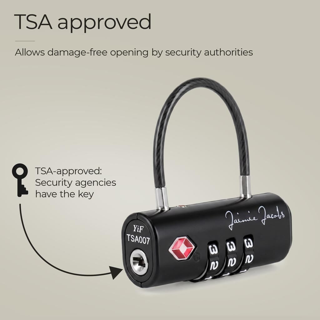 Jaimie Jacobs TSA Lock Zahlenschloss TSA-zertifiziert 3-stellig