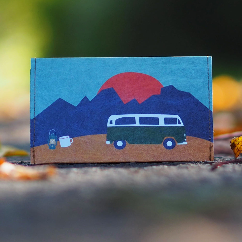 Paprcuts RFID Kartenhalter Vanlife Kartenetui blau Tyvek