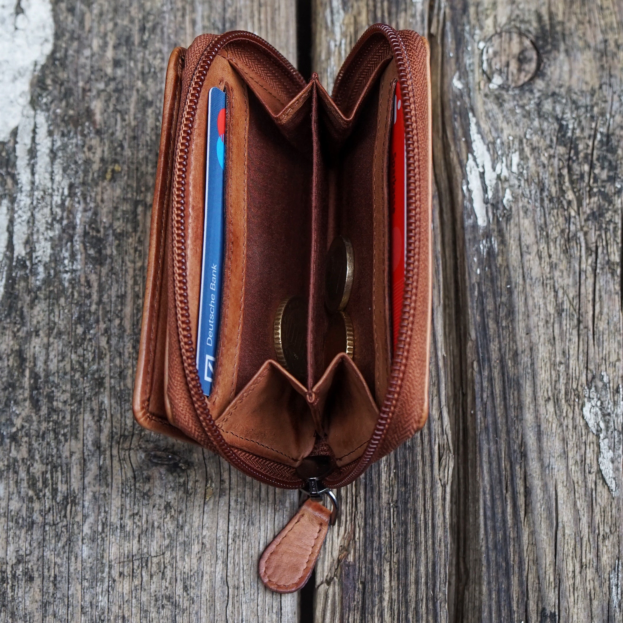 Jack Kinsky Nelson 110 Geldbörse Cognac RFID Leder