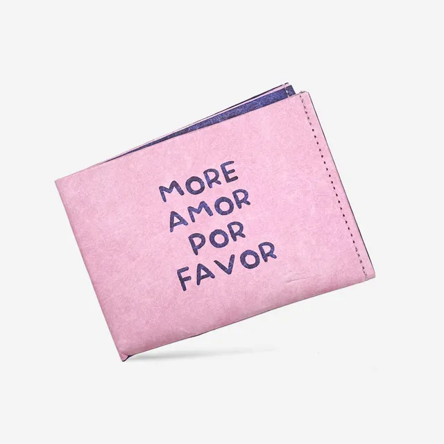 Paprcuts RFID Wallet More amor por favor Portemonnaie Rosa RFID-Schutz