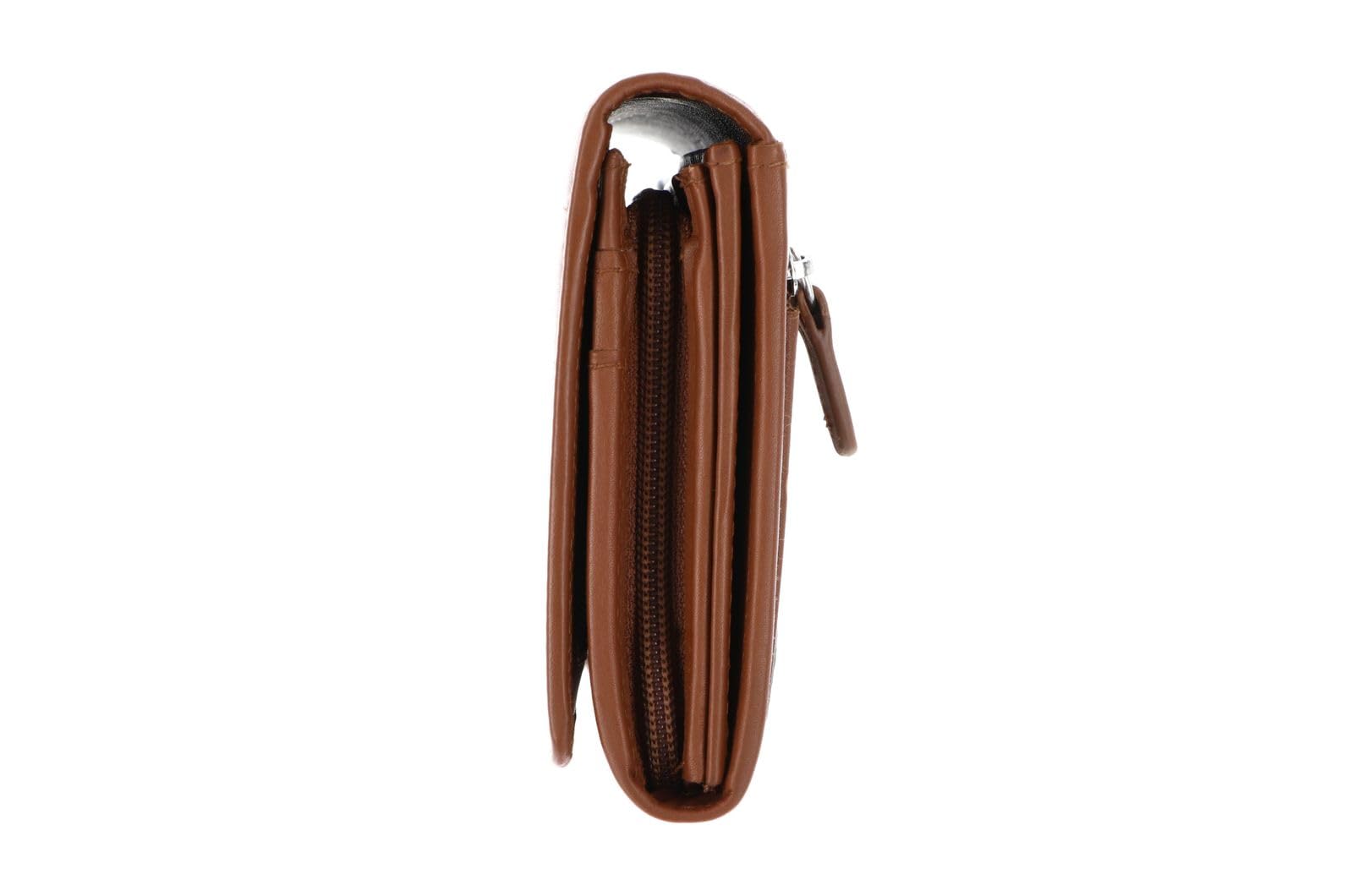 Golden Head Polo 2802 Damenbörse Cognac RFID Querformat