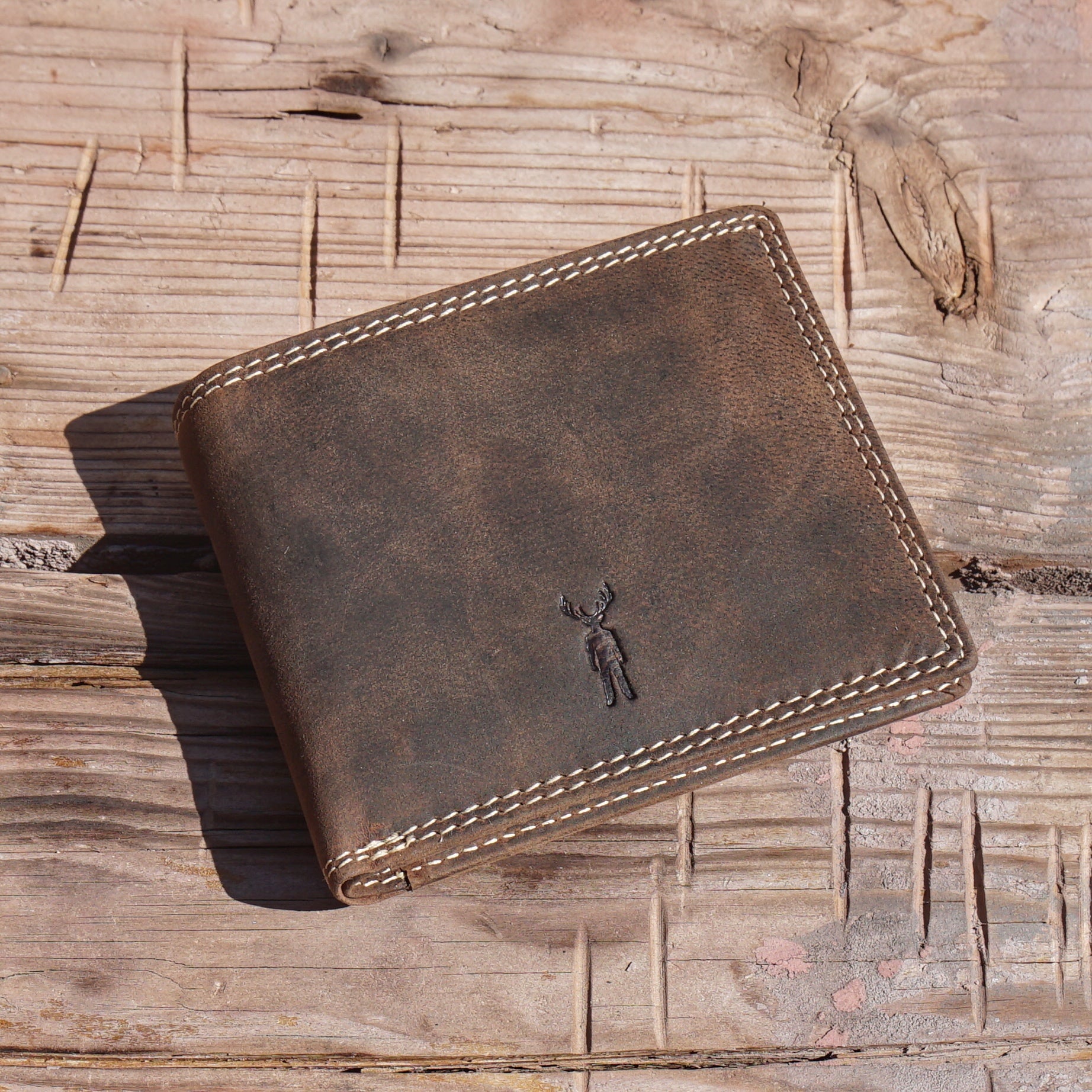 Jack Kinsky Baltimore 109 Geldbörse Mocca Rindleder Mini