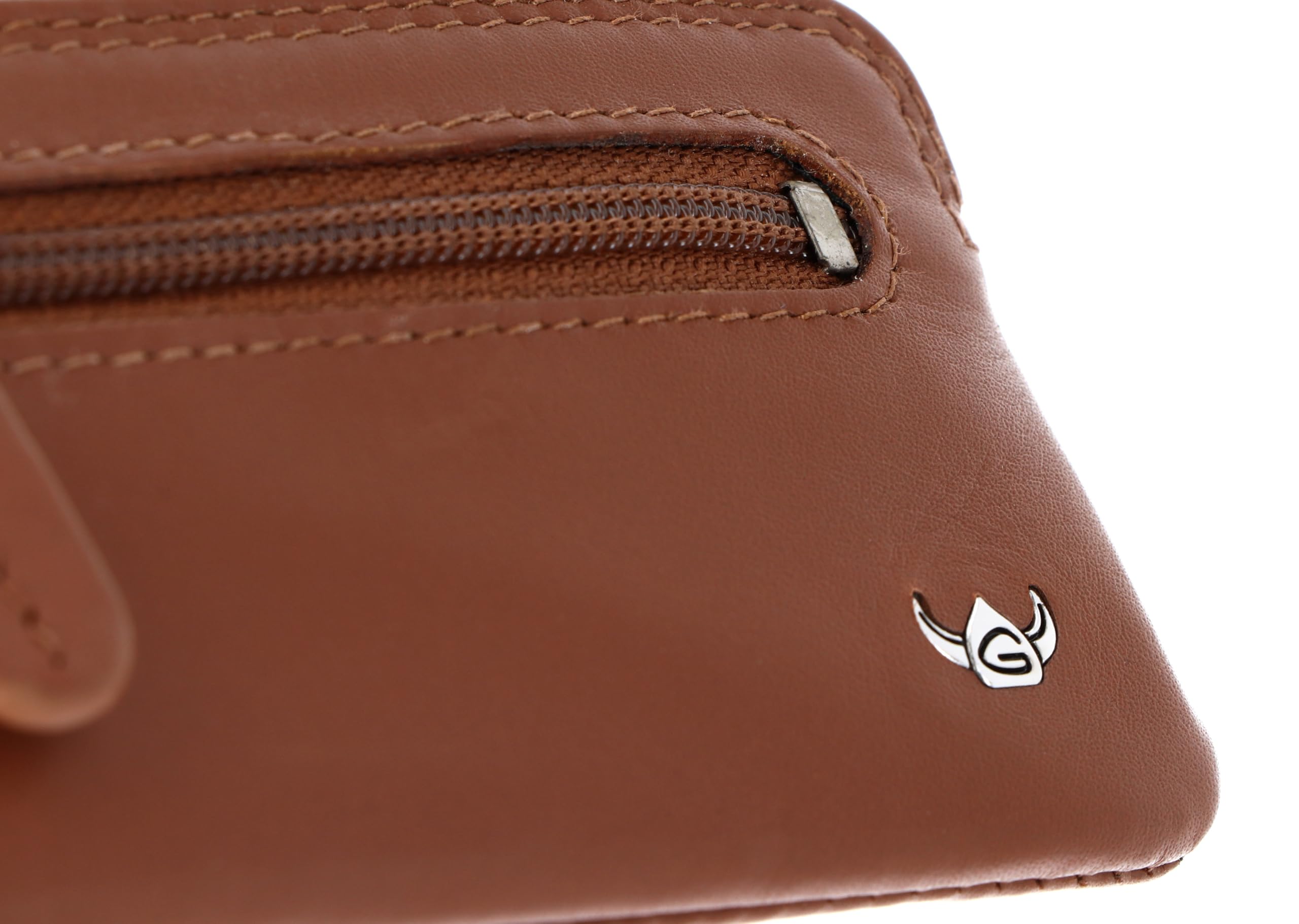 Golden Head Polo Schlüsselmäppchen Cognac Rindsleder Zipper