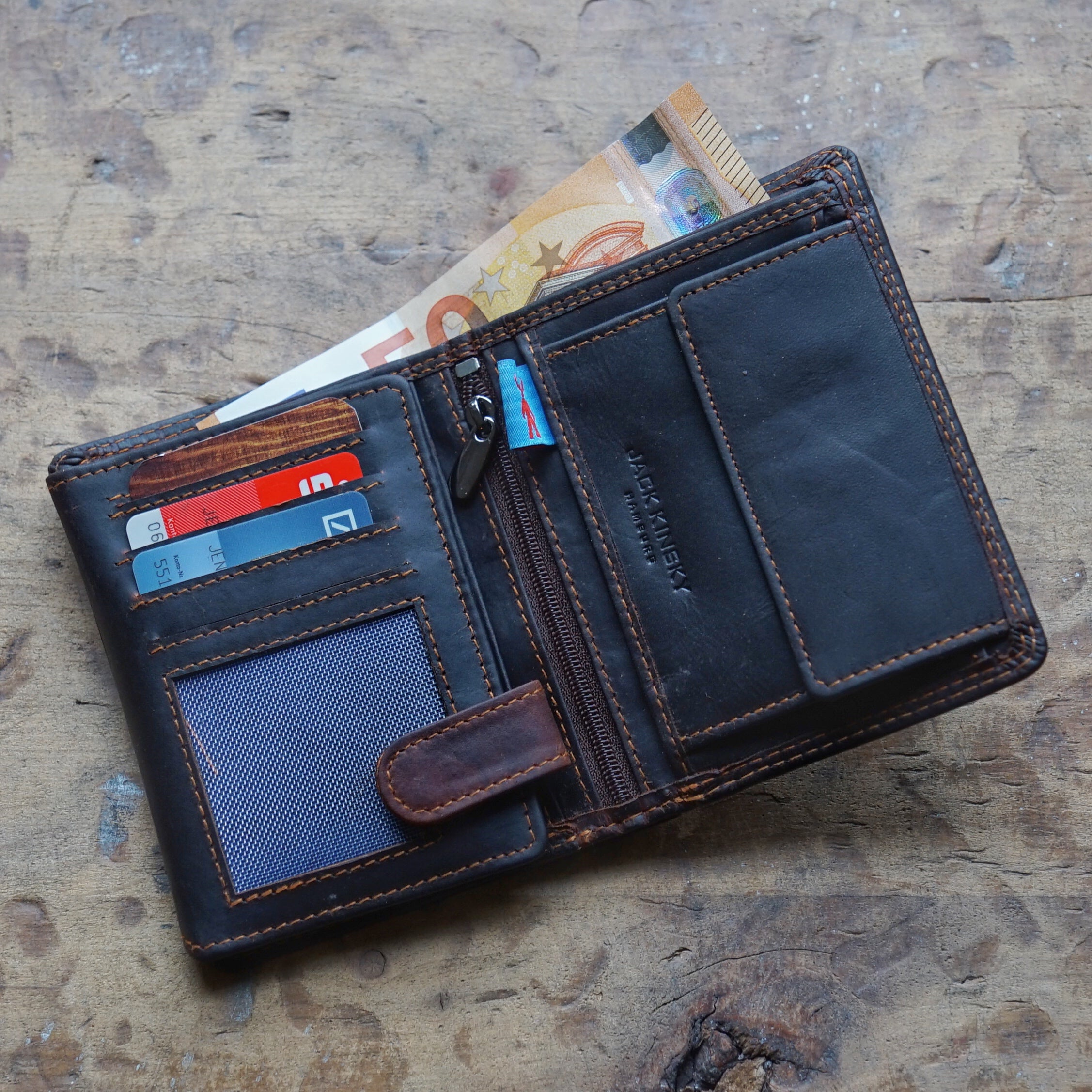 Jack Kinsky Oban 100 Geldbörse Mocca RFID