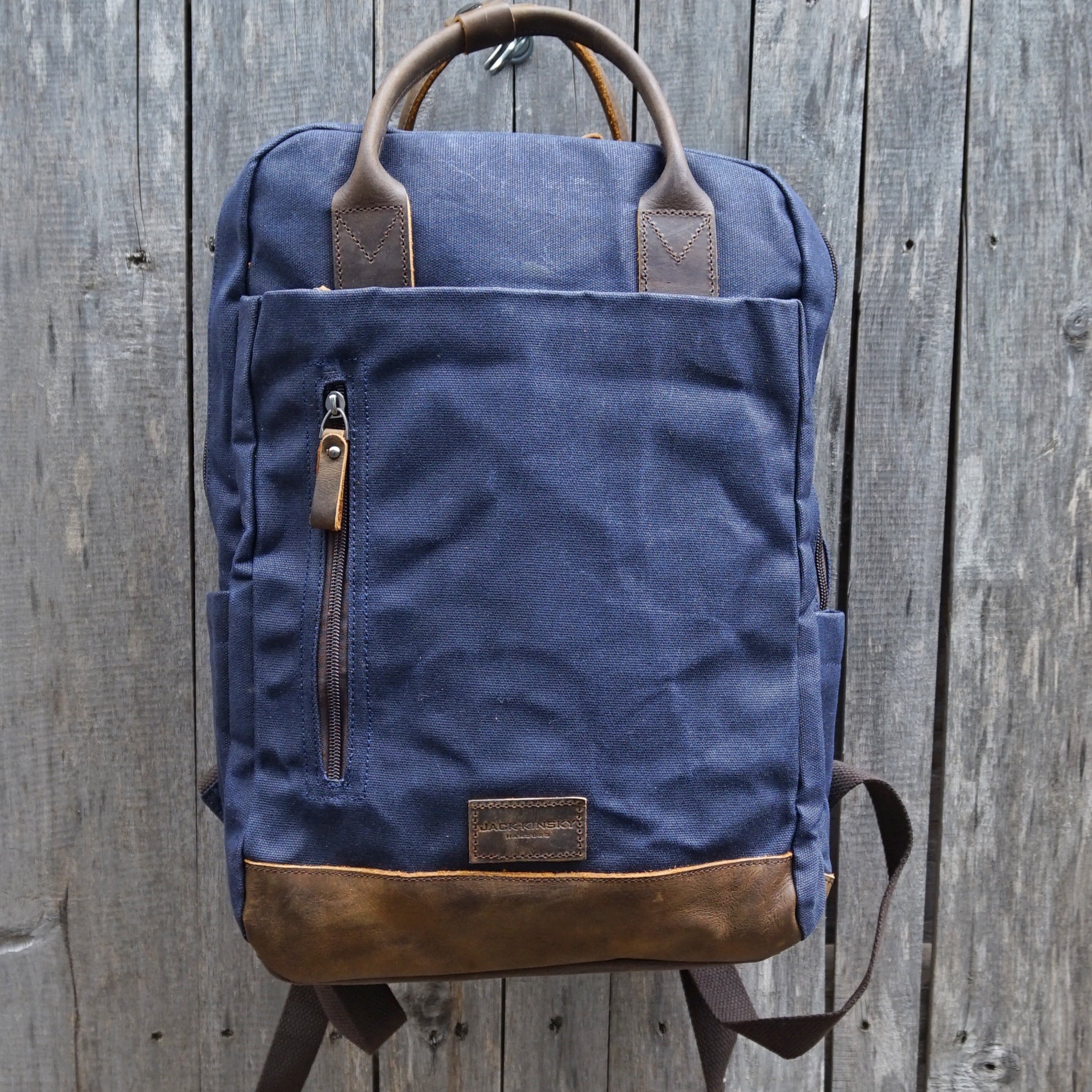 Jack Kinsky Dakar 6 Rucksack Navy Canvas Notebookfach