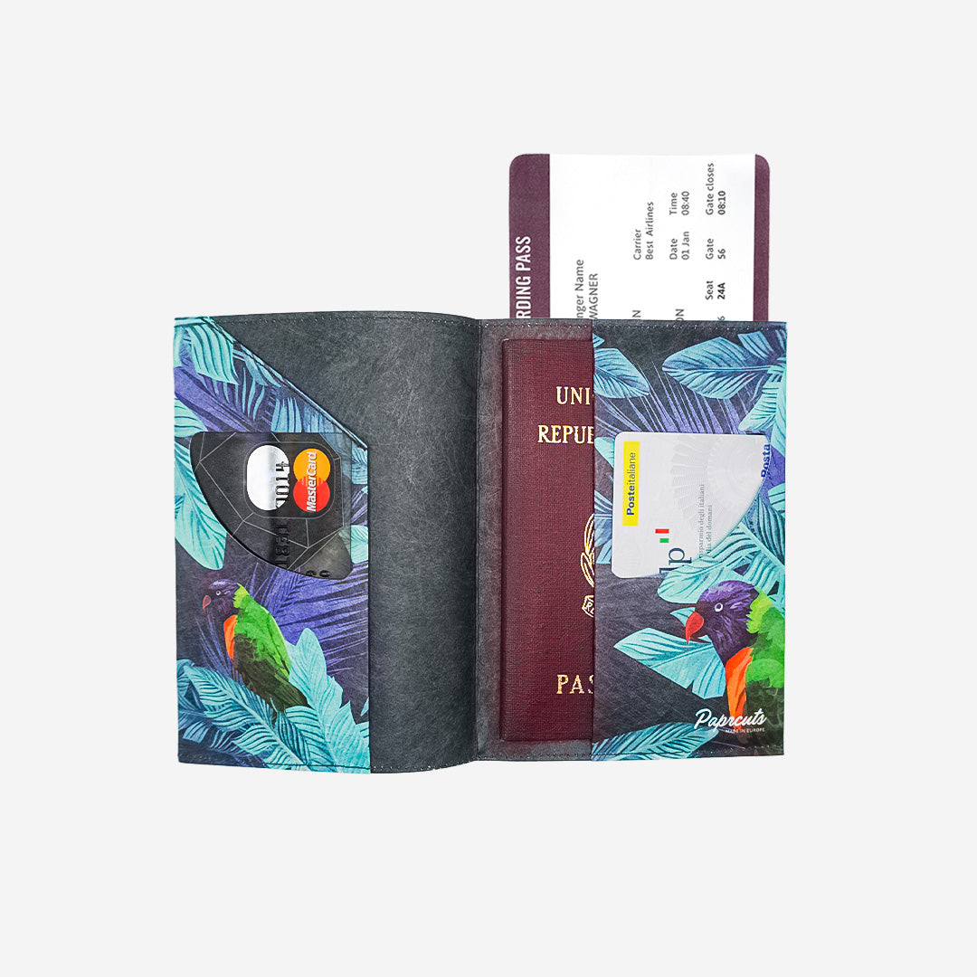 Paprcuts Paradise RFID Reisepasshülle Tyvek vegan