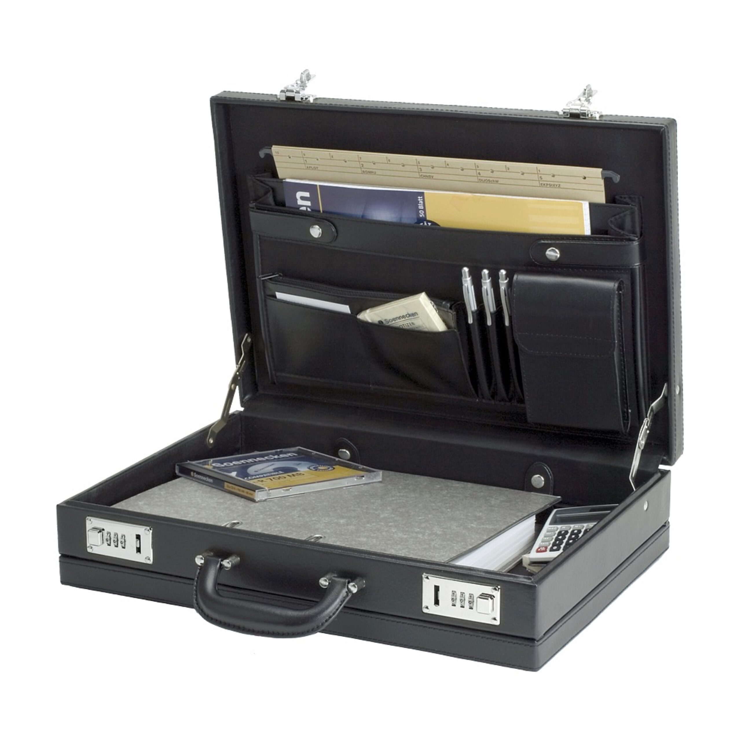 Alumaxx Ponte Attachékoffer Schwarz Kunstleder