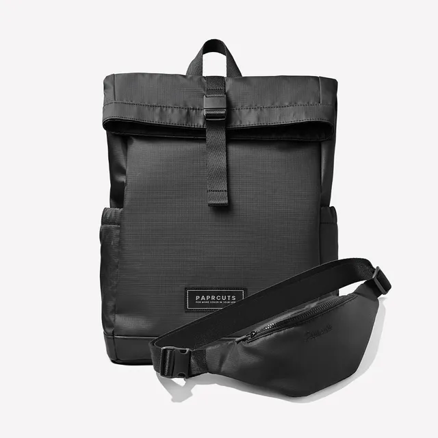 Paprcuts Berlin Rucksack Black Ripstop Bundle