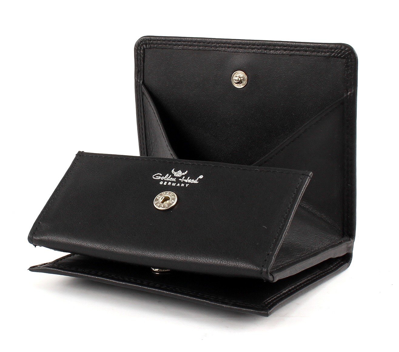 Golden Head Polo Geldbörse II Leder 10 cm schwarz