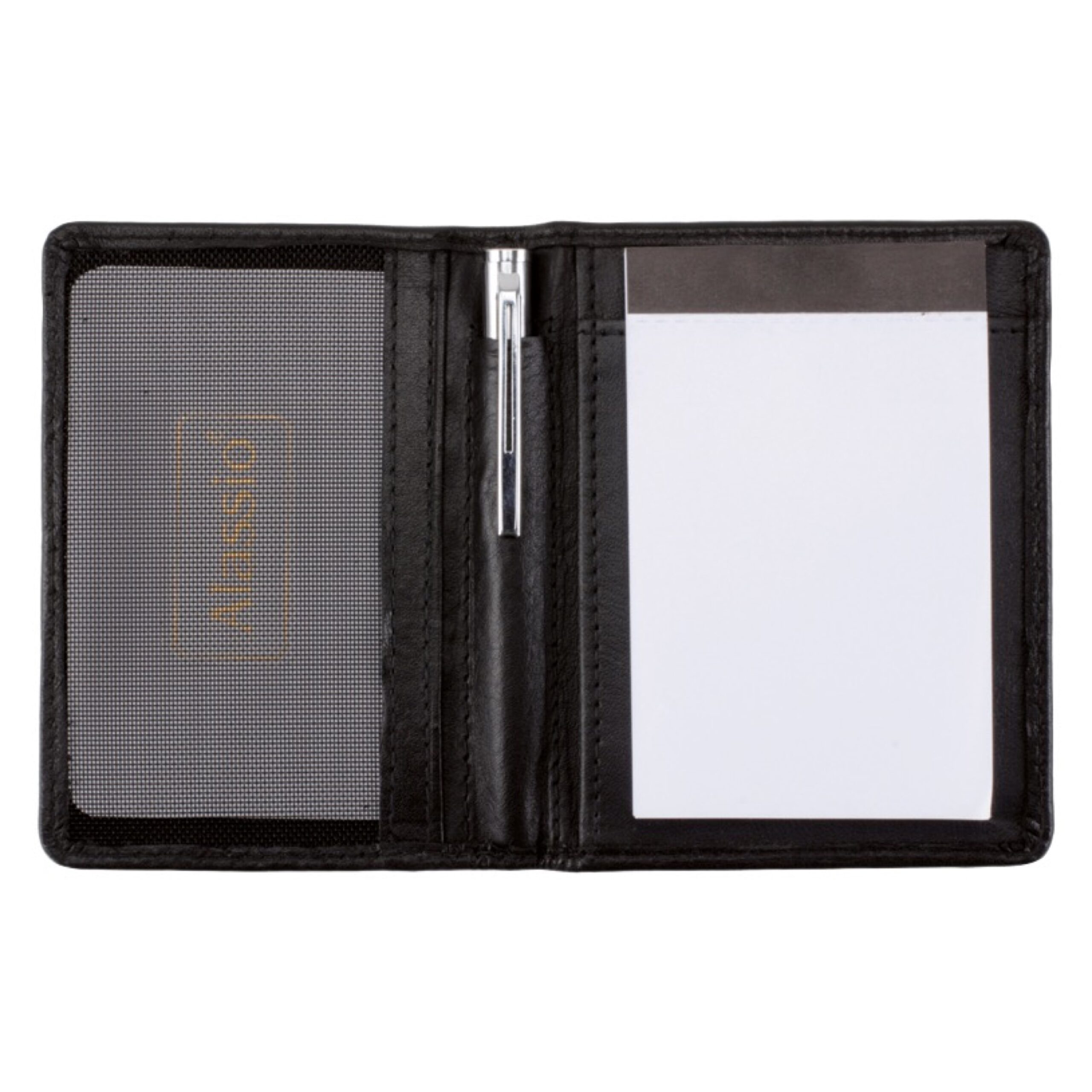 Alumaxx Monza Notizblock-Etui Leder schwarz A8