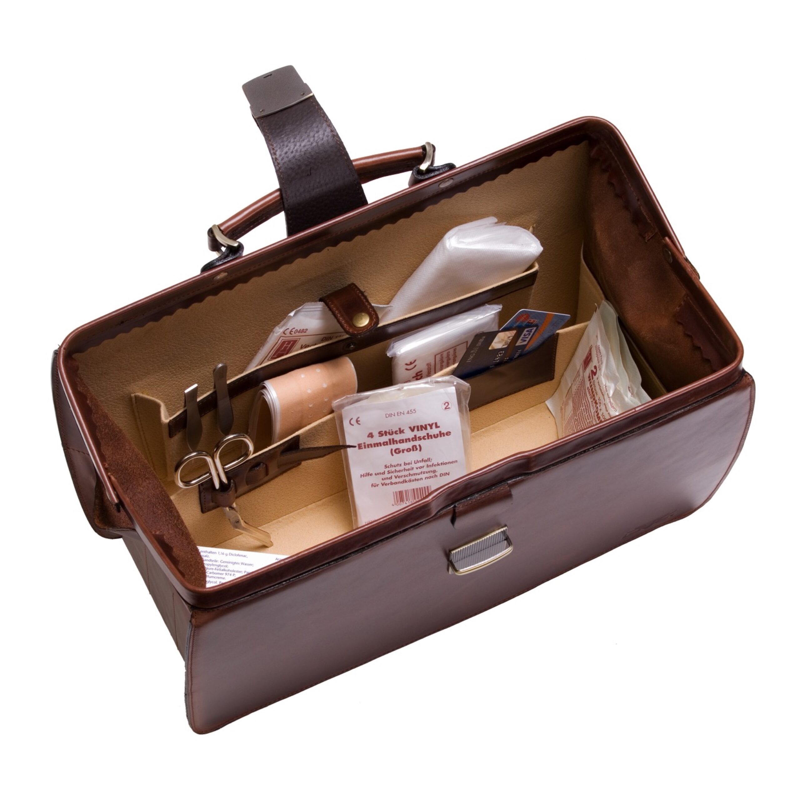 Mika Heston Doktorentasche Braun Sattelleder Schloss