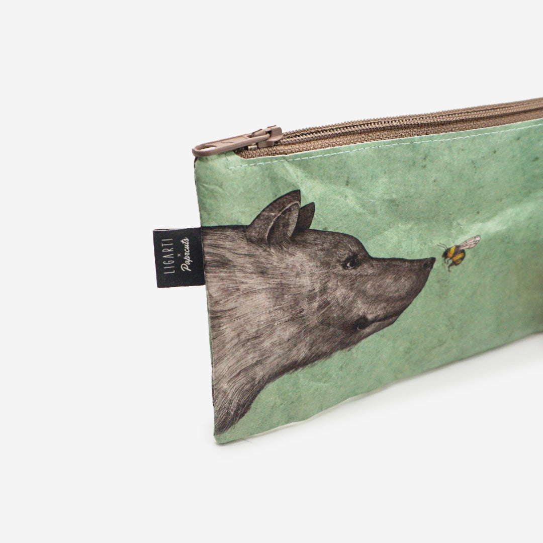 Paprcuts Federtasche Die Begegnung Federmäppchen grün Tyvek