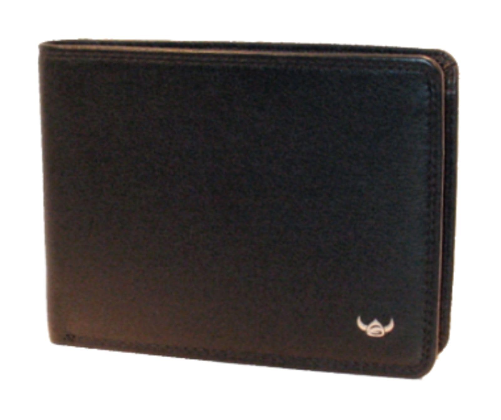 Golden Head Polo Scheintasche 12 cm Schwarz Rindnappa 7 Kartenfächer