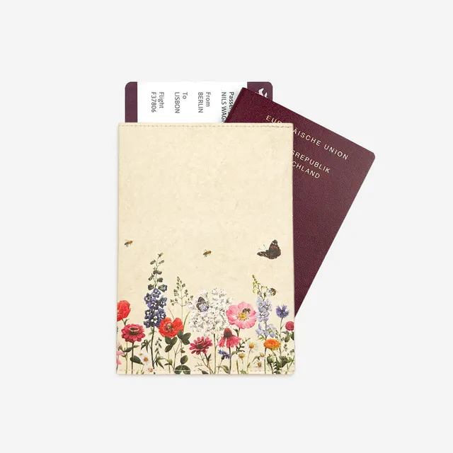 Paprcuts RFID Reisepasscover Reisepasshülle Blumenwiese Tyvek vegan