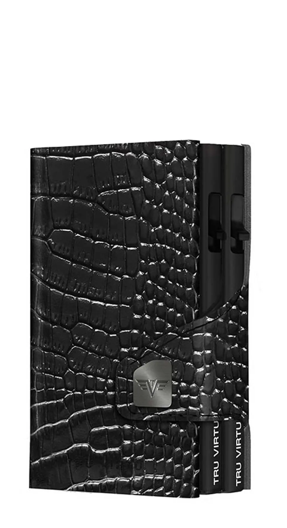 Tru Virtu Double Wallet Croco Geldbörse Black RFID