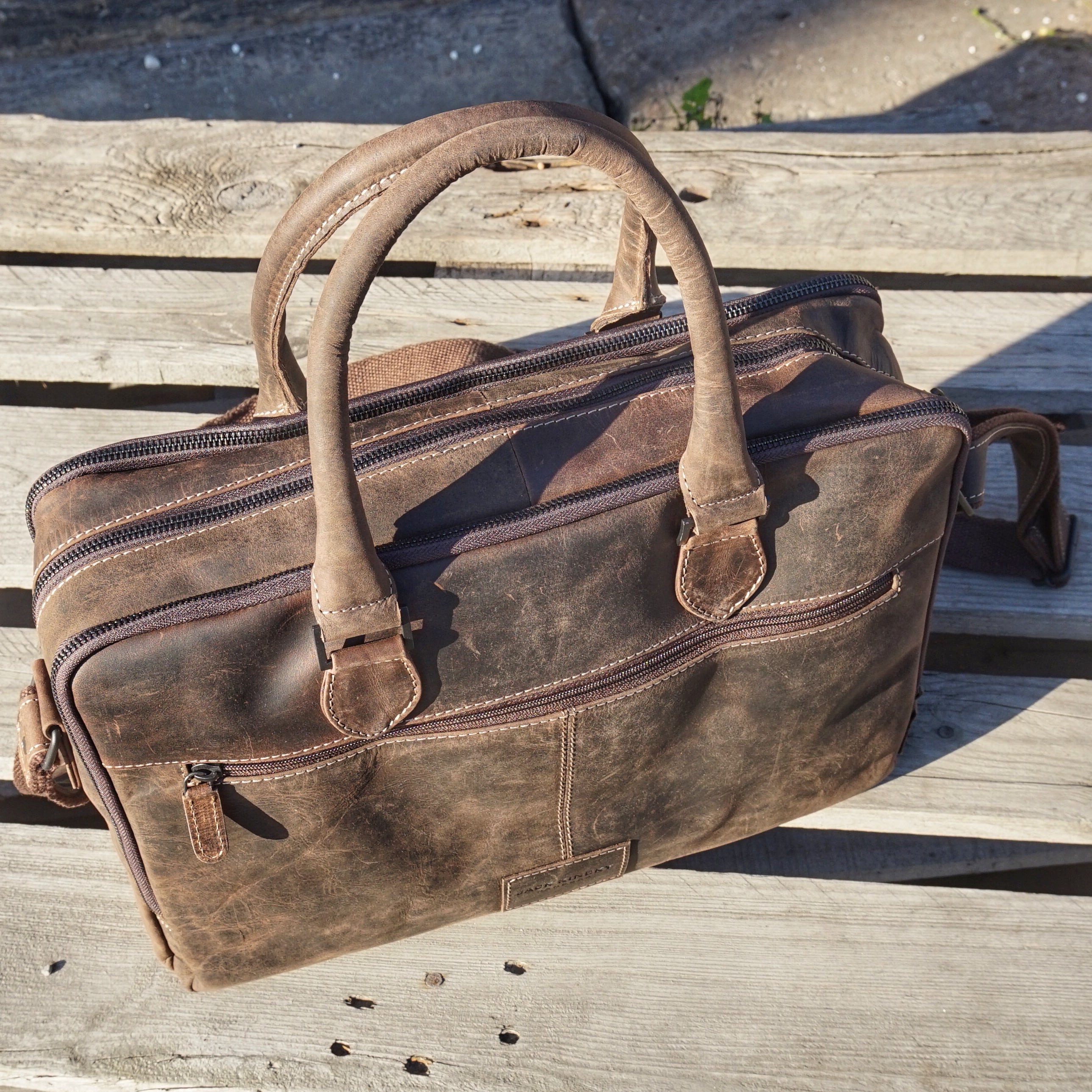 Jack Kinsky Baltimore 7 Aktentasche Cognac Rindleder