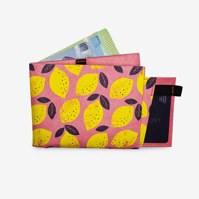 Paprcuts RFID PRO Pink Lemon Portemonnaie rosa Tyvek RFID