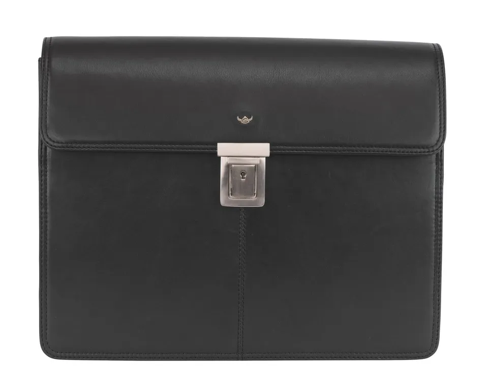Golden Head Polo Business Bag Laptoptasche schwarz Rindsleder