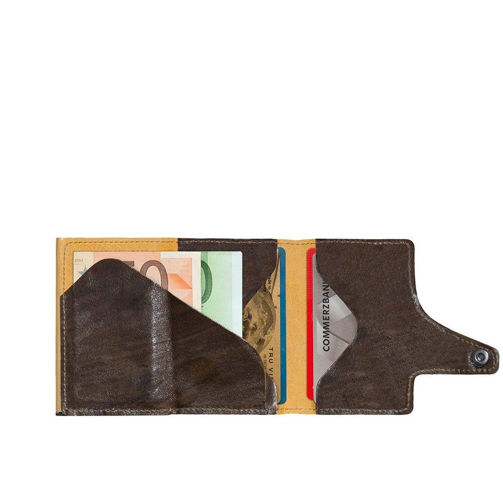 Tru Virtu Wallet Click & Slide Kartenetui Mossgreen Leder RFID