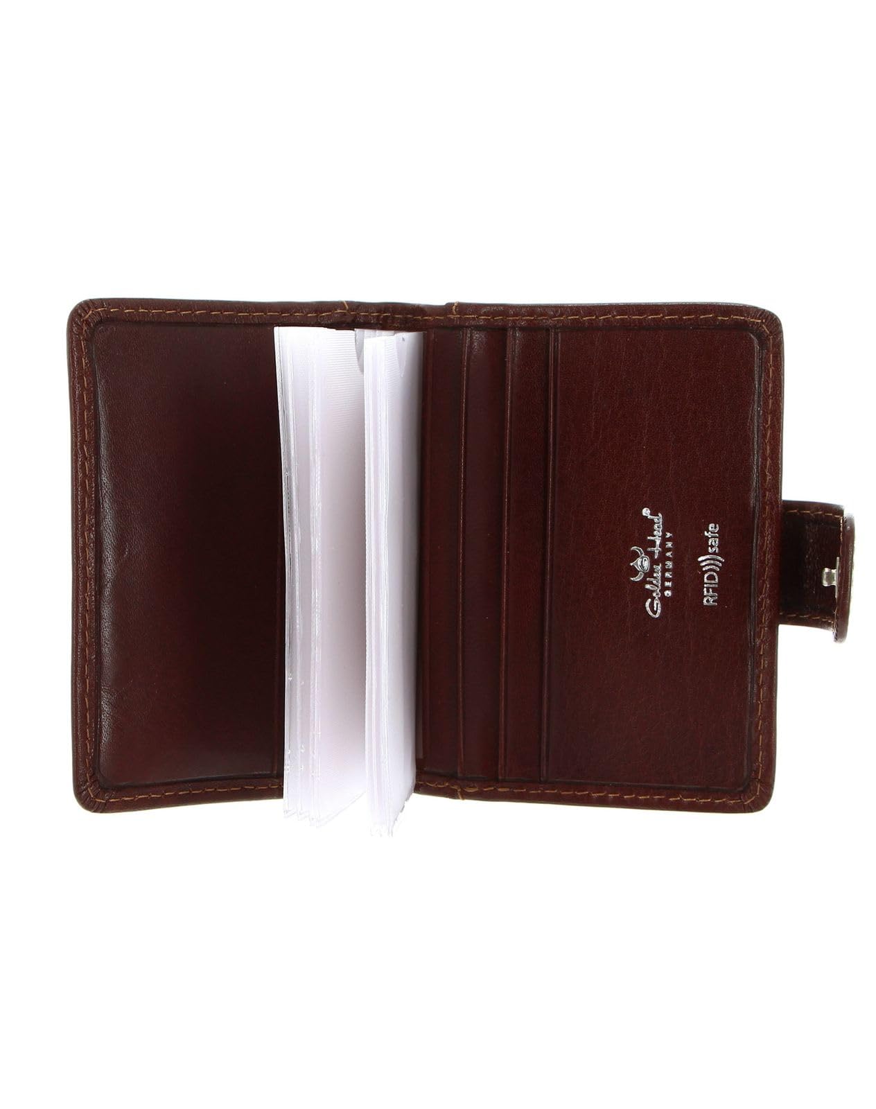Golden Head Colorado 4516 Kartenetui Braun RFID Druckknopf