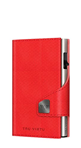 TRU VIRTU Wallet Click & Slide Kartenetui Rugged Red Leder