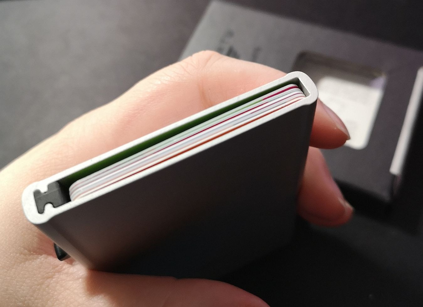 Tru Virtu Credit Card Case Click & Slide Kartenetui Black Magic RFID
