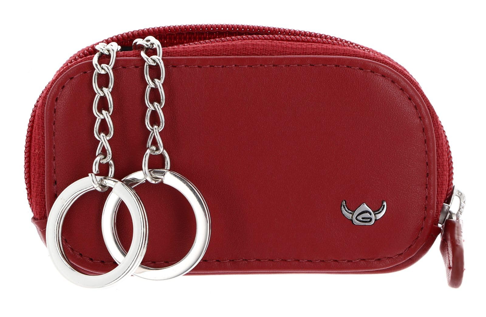 Golden Head Polo Schlüsseletui Rot Reißverschluss Leder