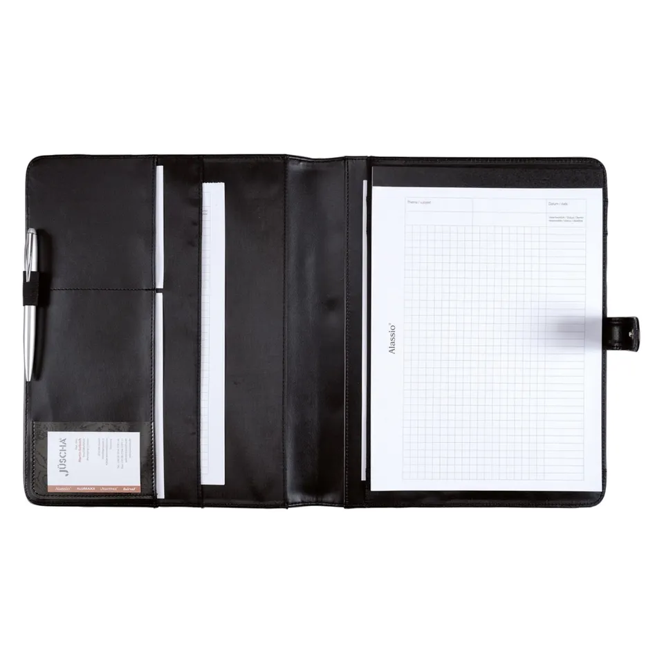 Alumaxx Fano Schreibmappe A4 schwarz Lederimitat