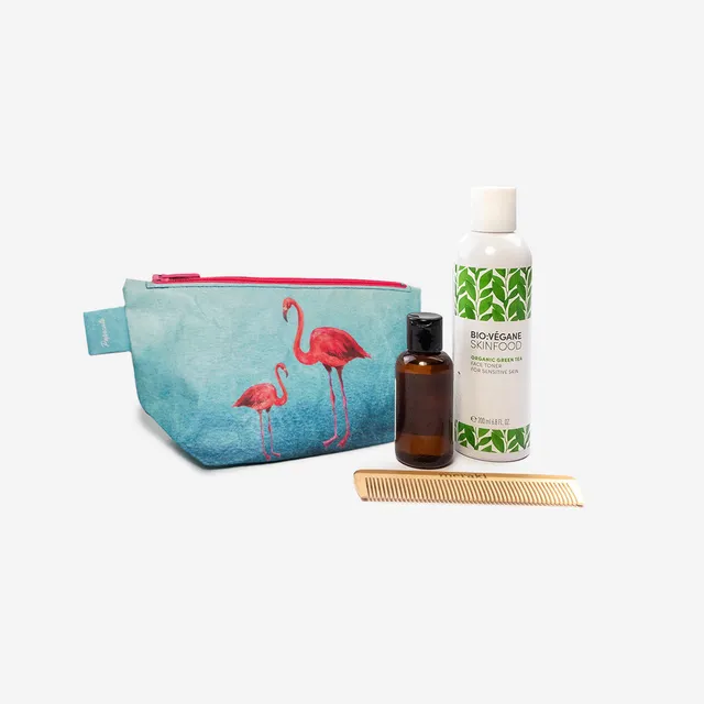 Paprcuts Kosmetiktasche Flamingo Kosmetikbeutel blau pink