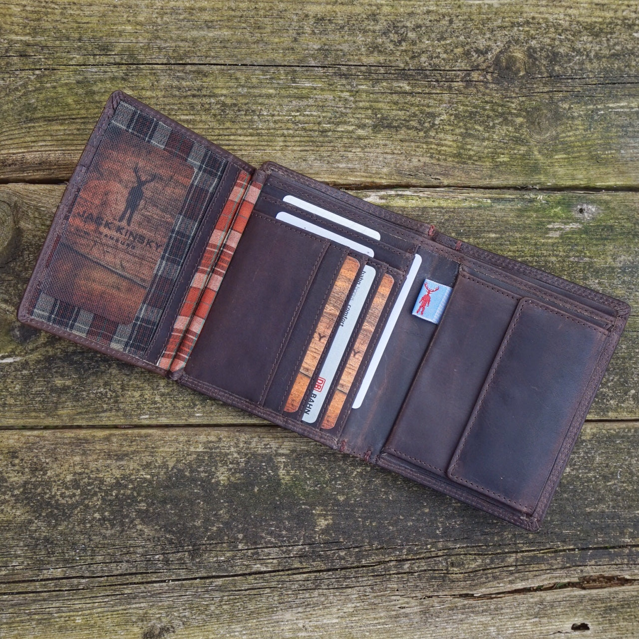 Jack Kinsky Colombo 200 Geldbörse Mocca Pull-Up Leder